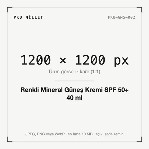 Renkli Mineral Güneş Kremi SPF 50+ 40 ml