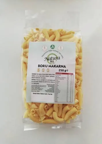 NATURA WİLL DÜŞÜK PROTEİNLİ BORU MAKARNA 250 g