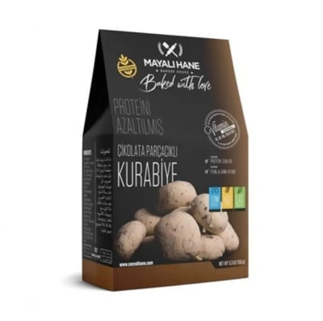 Mayalı Hane Düşük Proteinli ve Glutensiz Çikolata Parçacıklı Kurabiye 150 gr