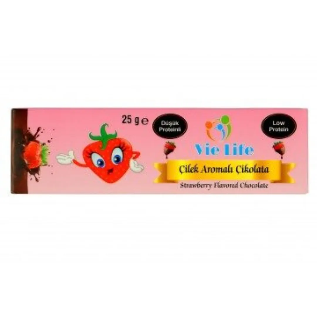Vielife Çilek Aromalı Çikolata 25 Gr