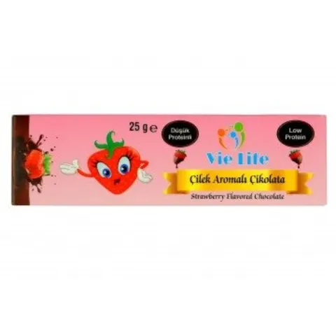 Vielife Çilek Aromalı Çikolata 25 Gr