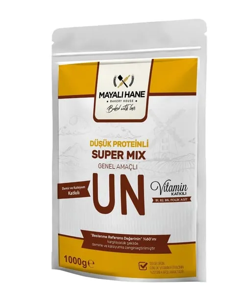 Mayalı Hane Düşük Proteinli Süper Mix Genel Amaçlı Un 1000 gr