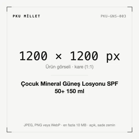 Çocuk Mineral Güneş Losyonu SPF 50+ 150 ml