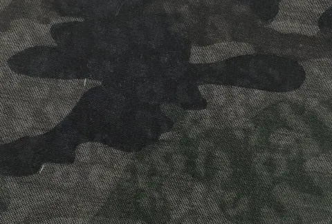 Siyah Kamuflaj Kendinden Desenli Kumaş